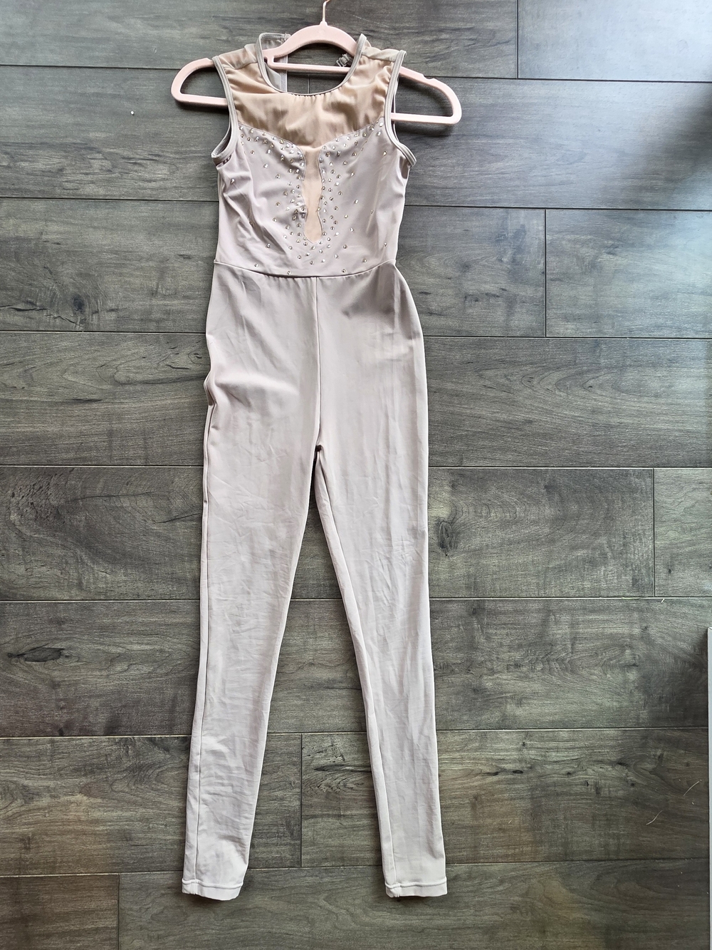 Acro Or Jazz Dance Costume - Tan Unitard (LC)